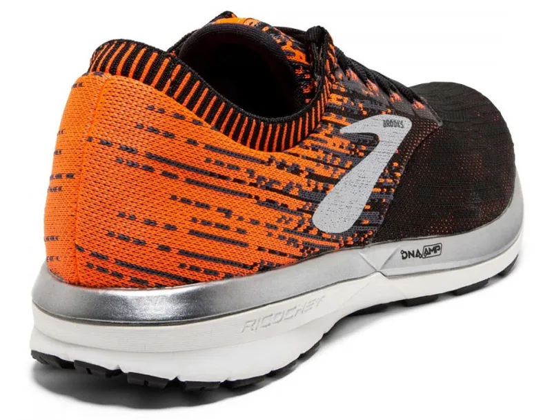 Brooks Men's Ricochet - Black/Orange UK 12-2
